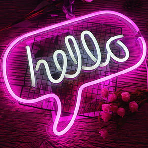 Hello Neon Lamp