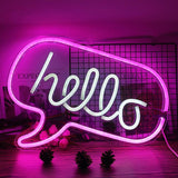 Hello Neon Lamp